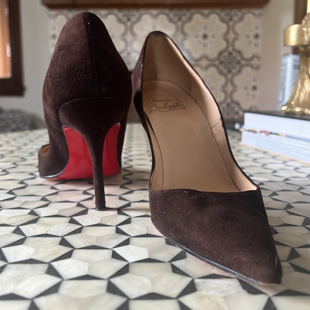 Brown Suede Christian Louboutin Heels